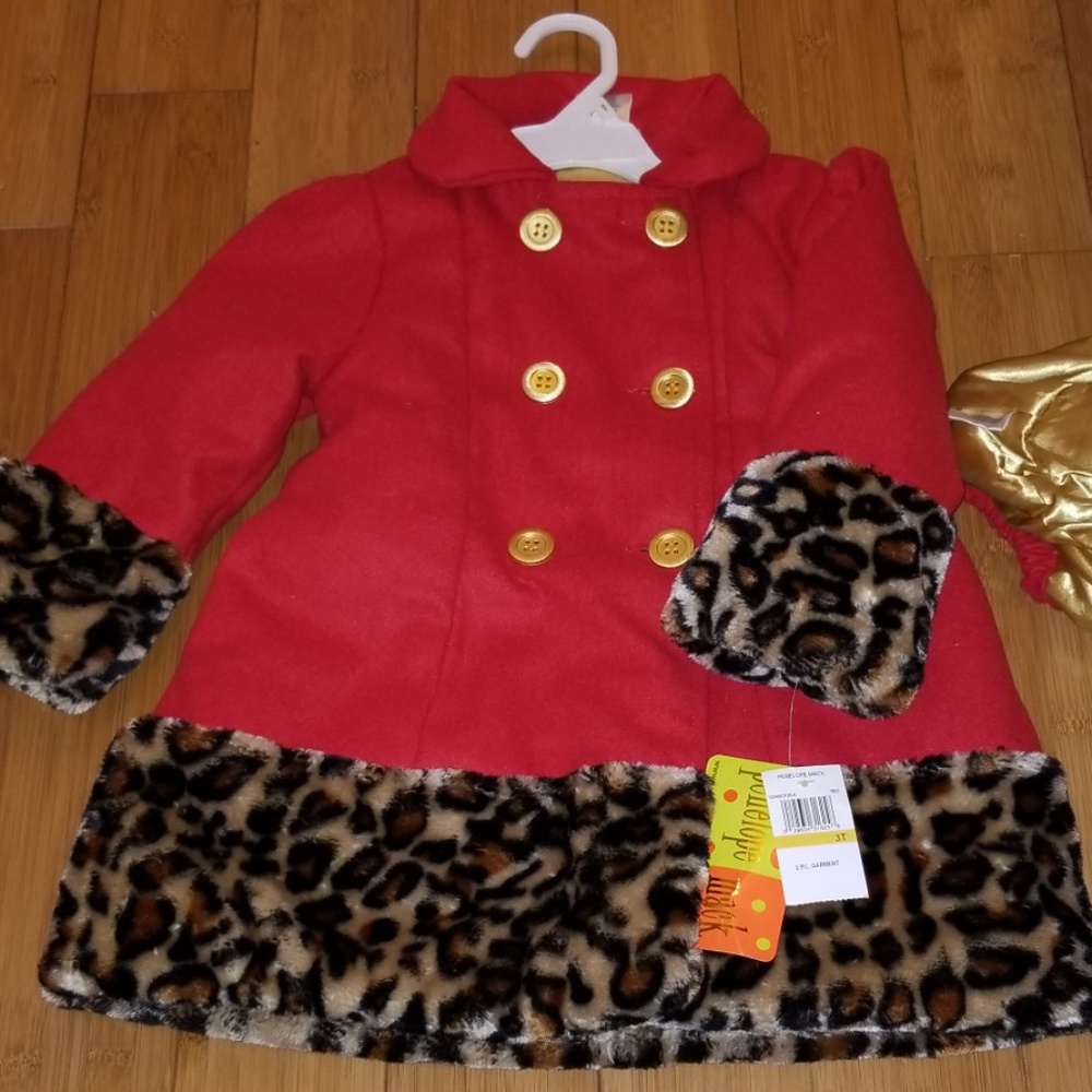FUR Lined Girl Peacoat